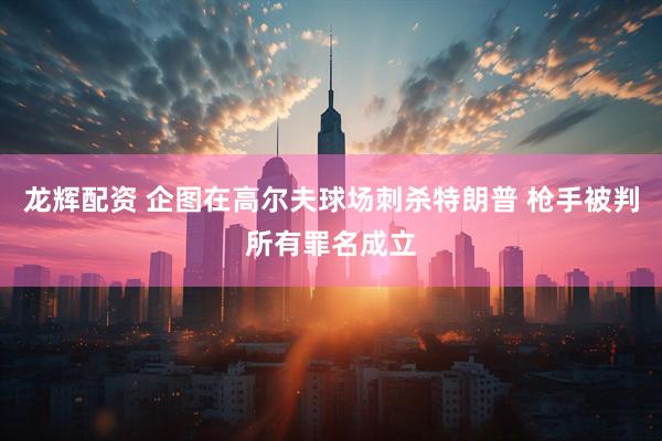 龙辉配资 企图在高尔夫球场刺杀特朗普 枪手被判所有罪名成立