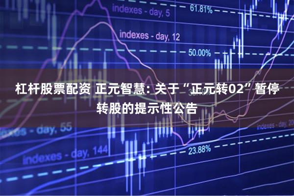 杠杆股票配资 正元智慧: 关于“正元转02”暂停转股的提示性公告